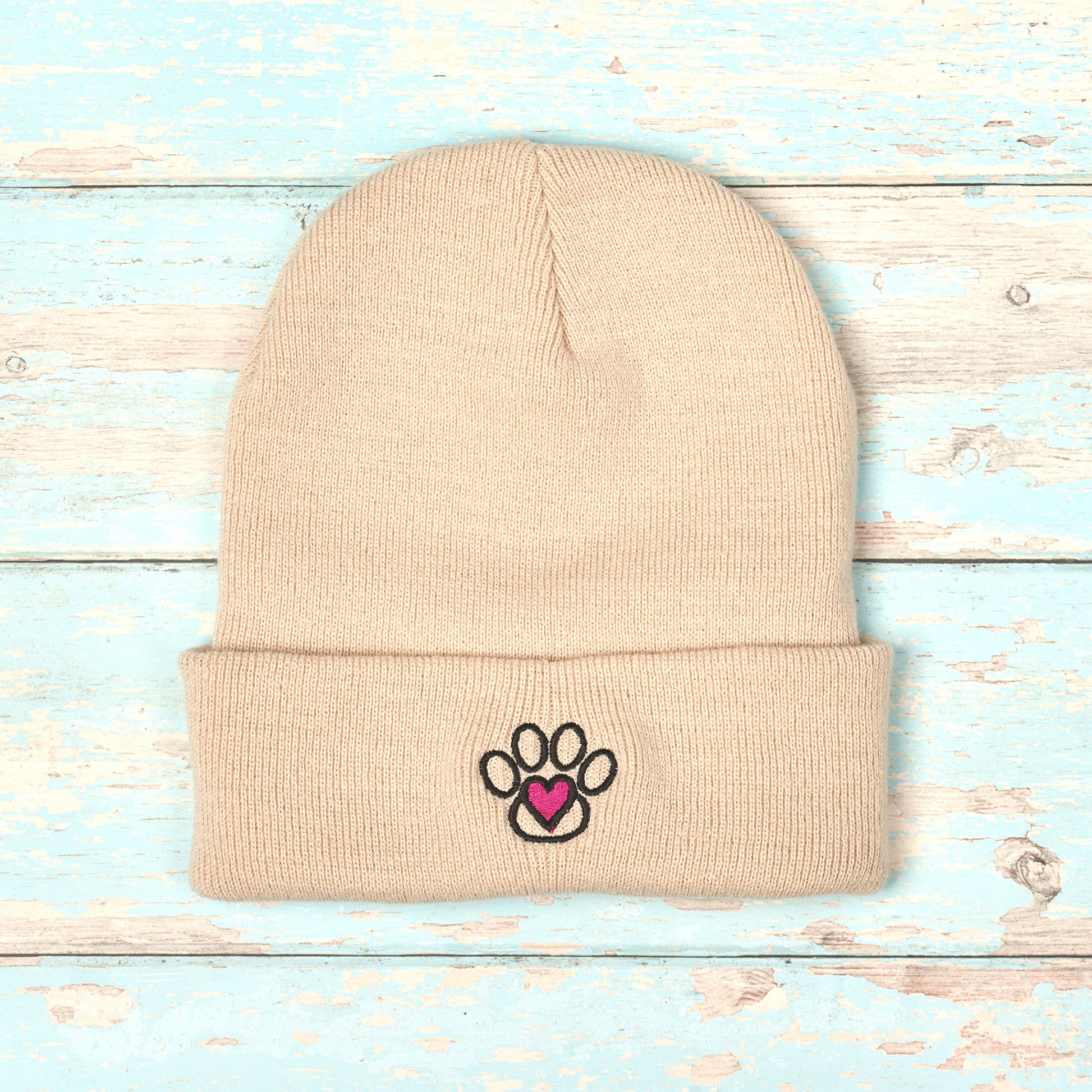 Paw Embroidered Beanie.