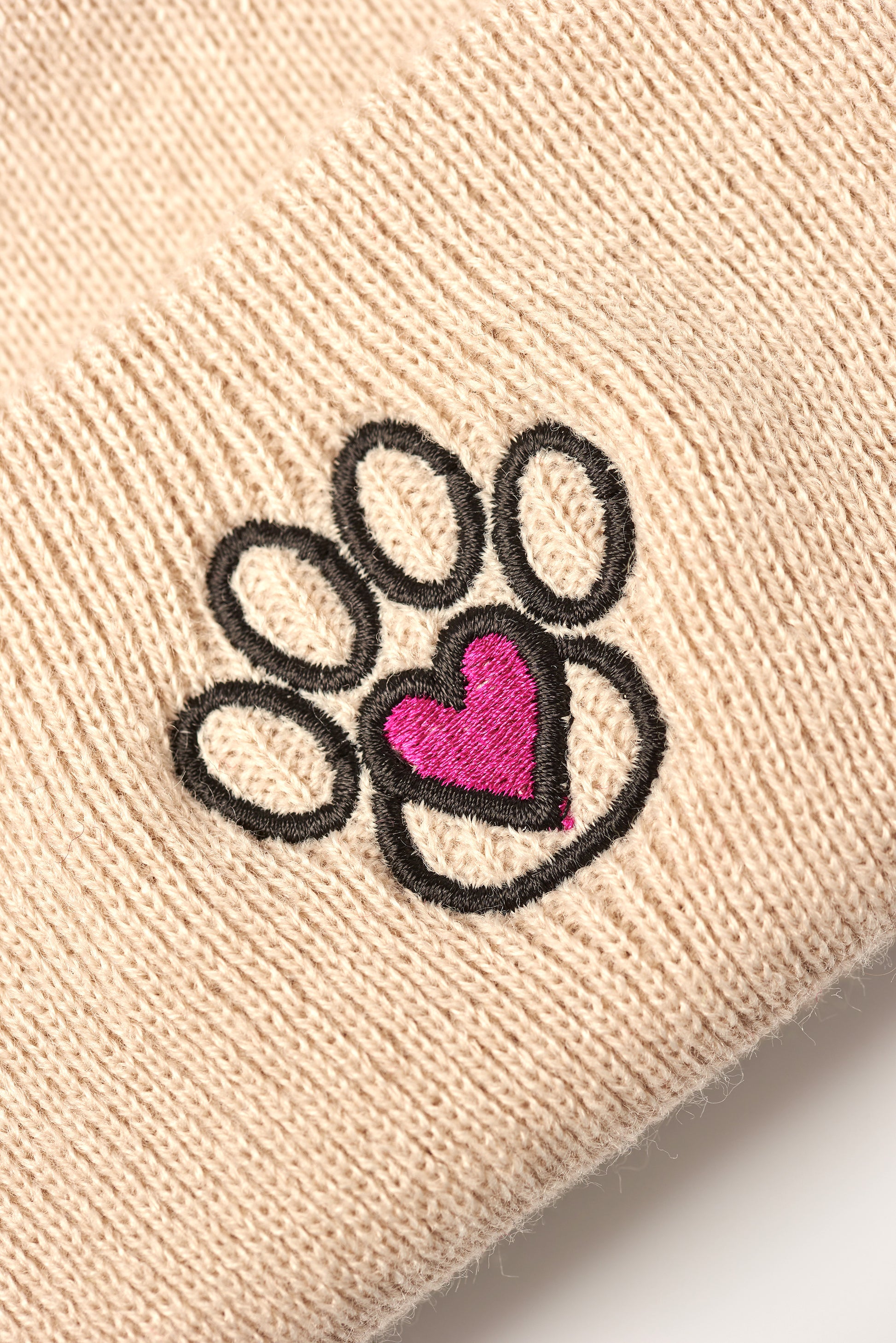 Paw Embroidered Beanie.