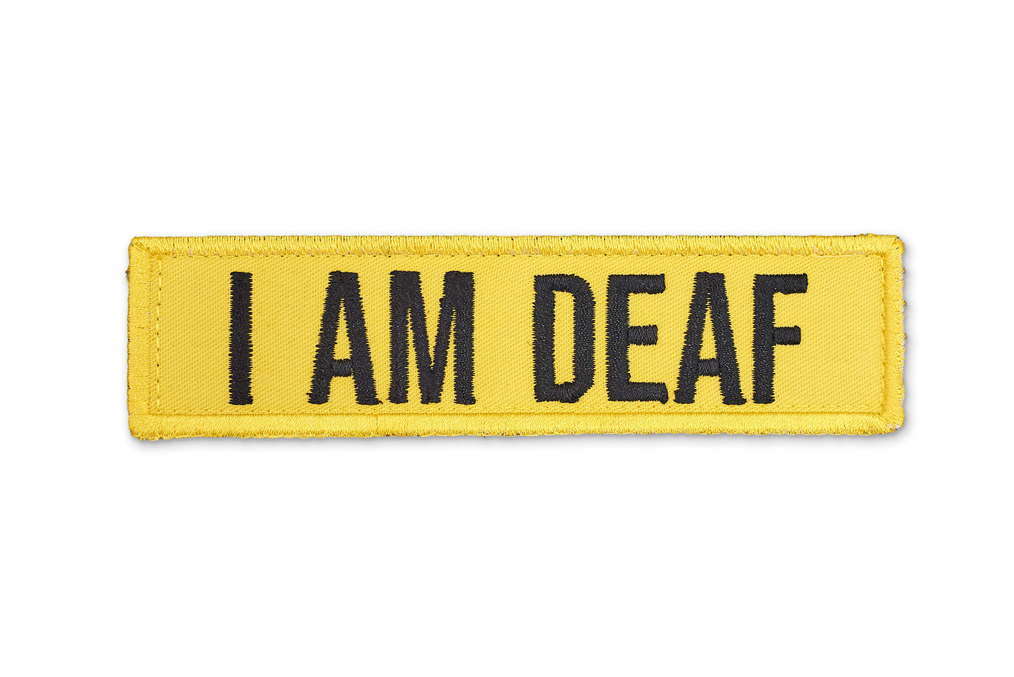 I Am DeafEmbroideYellow Patch - Yellow.