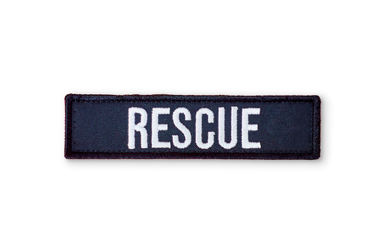 Rescue EmbroideRed Patch - Black.