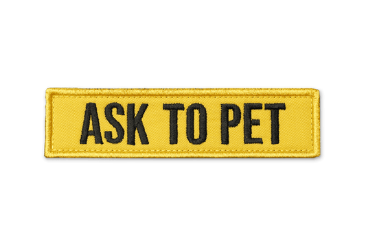 Ask to Pet Embroidered Patch - On Your Barks Merch