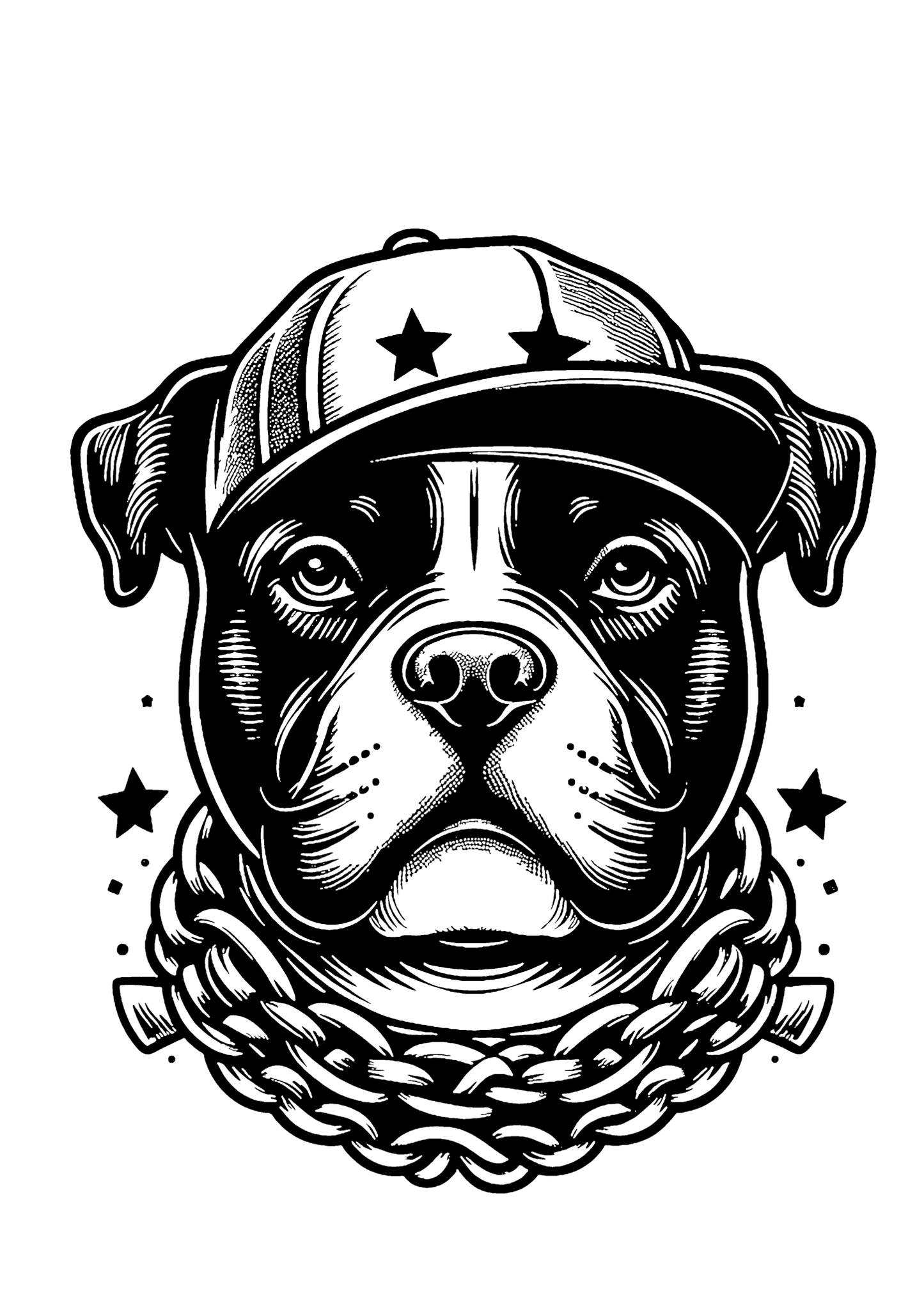 Baseball Staffie Design T-shirt - On Your Barks Merch