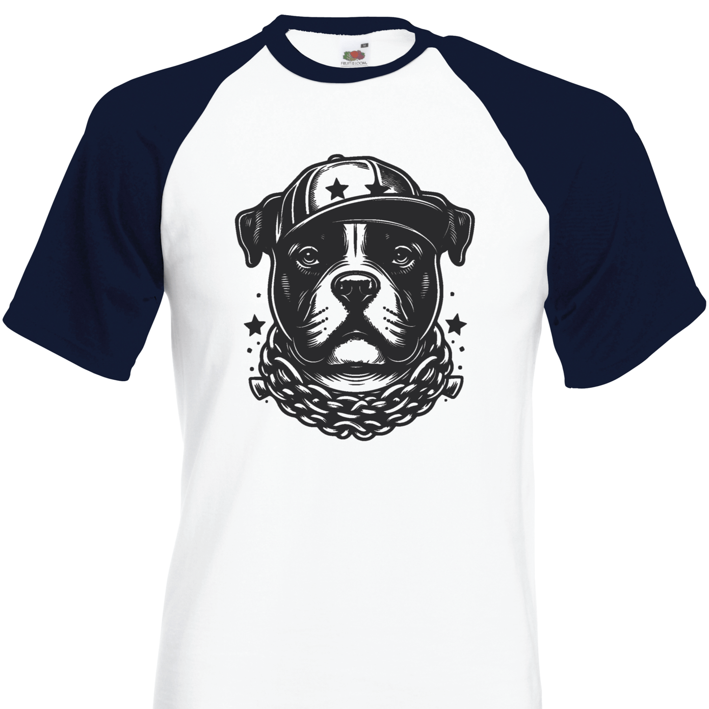 Baseball Staffie Design T-shirt - On Your Barks Merch