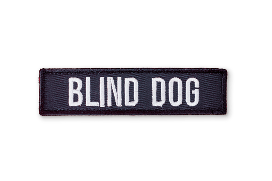 Blind Dog EmbroideRed Patch - Black - On Your Barks Merch