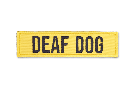 Deaf Dog EmbroideYellow Patch - Yellow - On Your Barks Merch