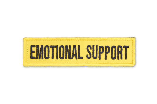 Emotional Support EmbroideYellow Patch - Yellow - On Your Barks Merch