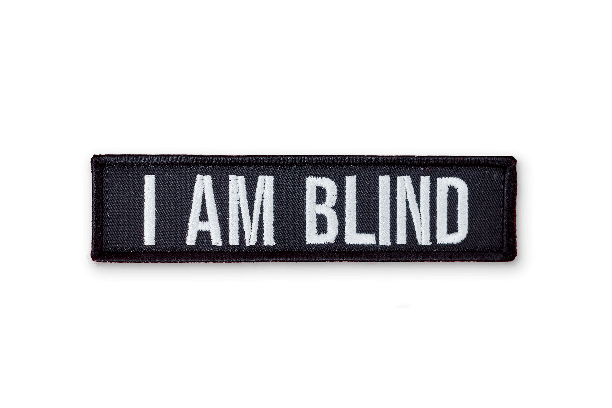 I Am Blind EmbroideRed Patch - Black - On Your Barks Merch