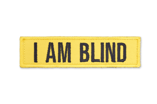 I Am Blind EmbroideYellow Patch - Yellow - On Your Barks Merch