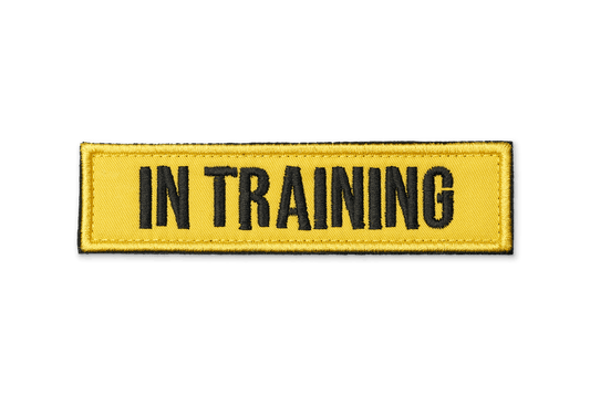 In Training Embroidered Patch - Yellow - On Your Barks Merch