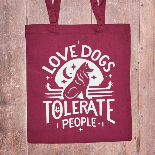 Love Dogs, Tolerate People Tote bag/Shopper - On Your Barks Merch