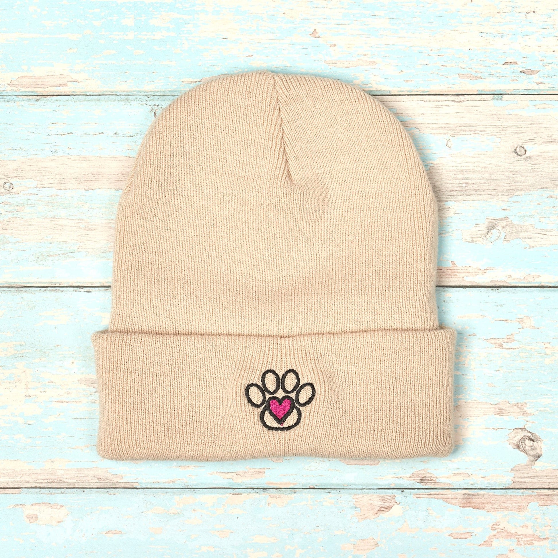 Paw Embroidered Beanie - On Your Barks Merch