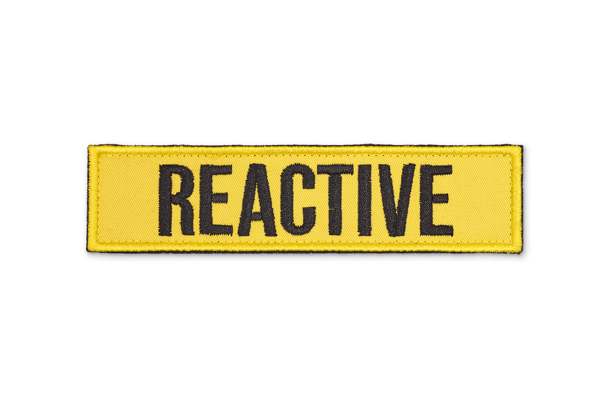 Reactive Dog EmbroideYellow Patch - Yellow - On Your Barks Merch