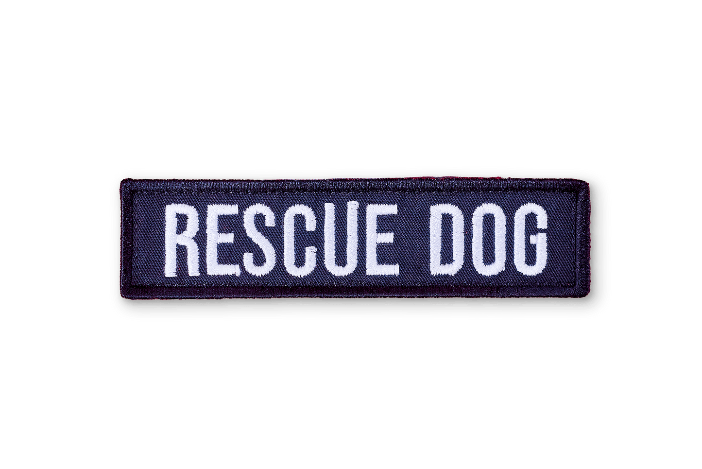 Rescue Dog EmbroideRed Patch - Black - On Your Barks Merch