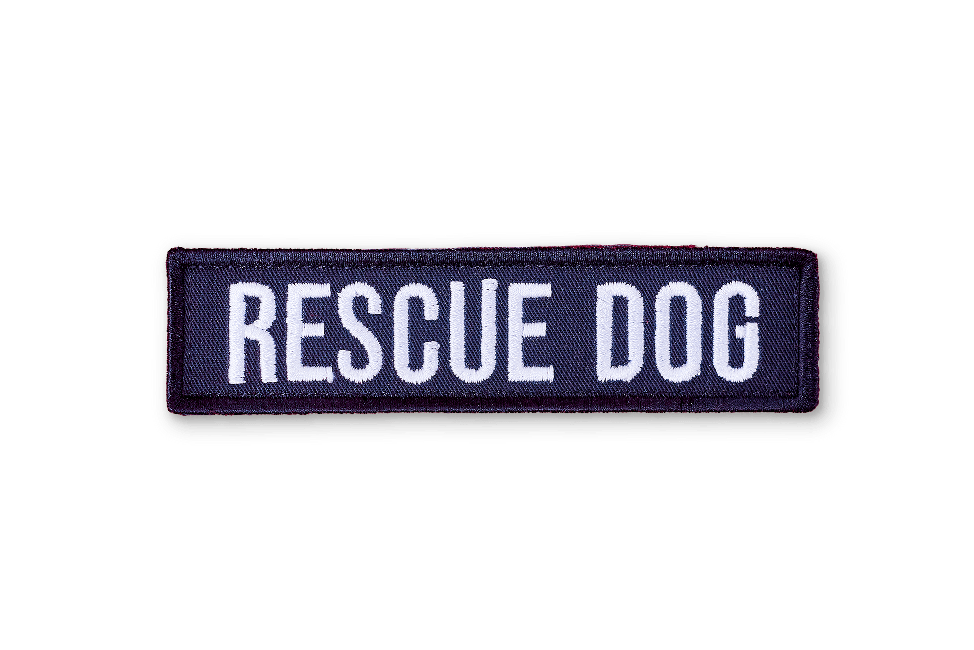 Rescue Dog EmbroideRed Patch - Black - On Your Barks Merch