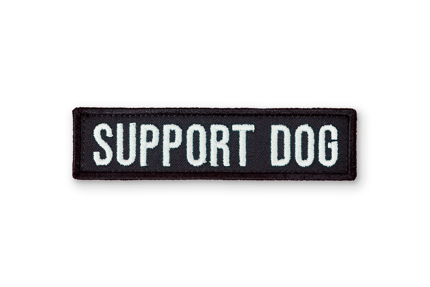 Support Dog EmbroideRed Patch - Black - On Your Barks Merch