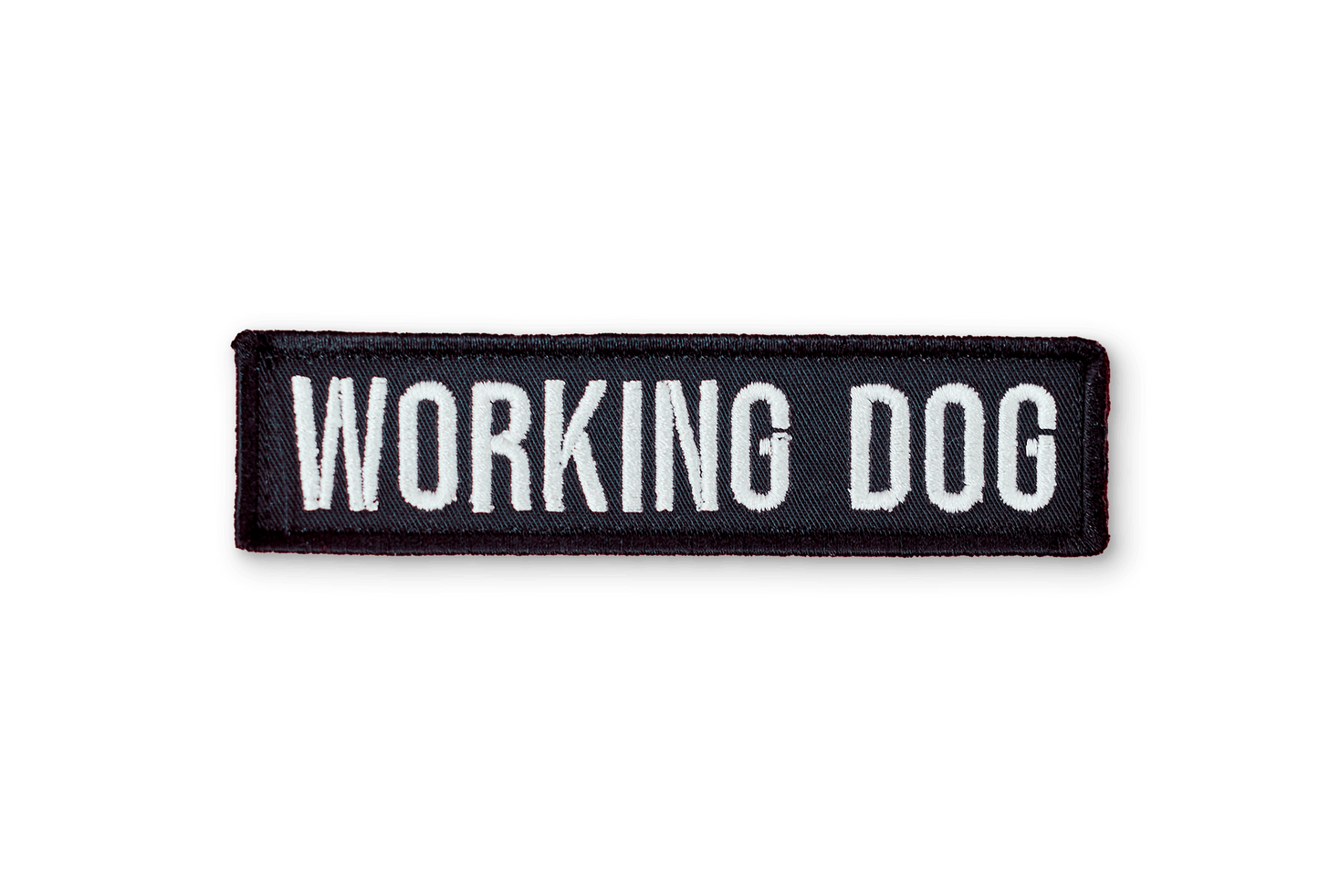 Working Dog EmbroideRed Patch - Black - On Your Barks Merch